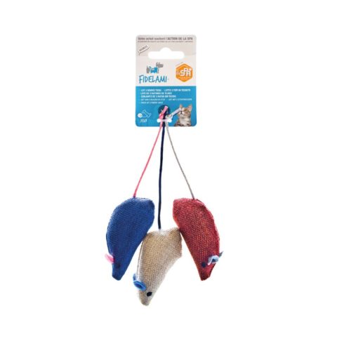 Lot de 3 souris en tissu La spa