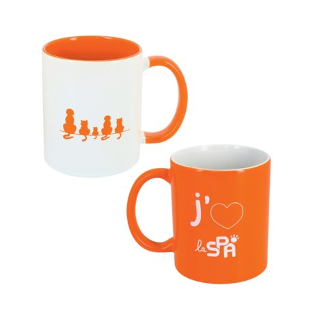 Lot de 2 mugs "J'aime La SPA"