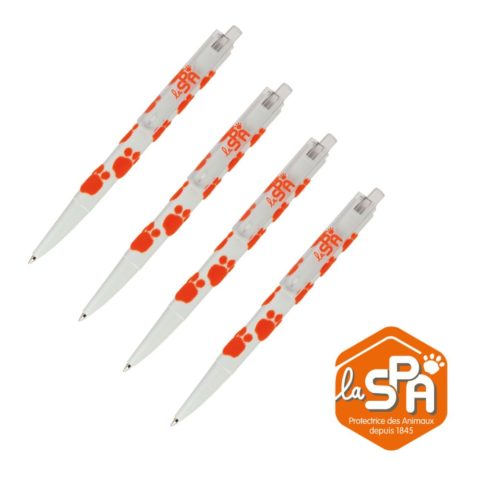 Lot de 4 stylos pattes de velours La SPA