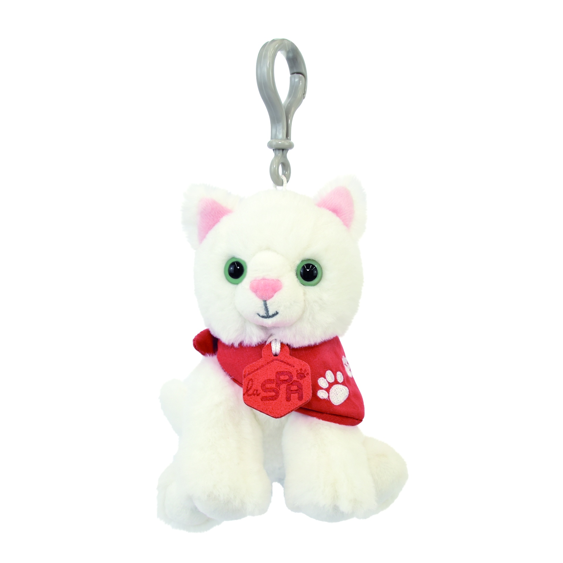 Porte-clés Chat Fantôme Blanc Et Or - Marque Onwomania - Neuf Avec étiquettes - Pendentif Mignon