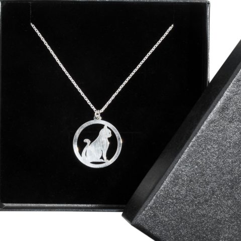 Pendentif chat en argent