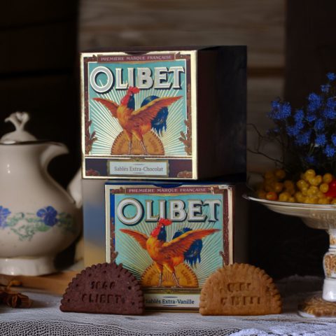 Lot de 2 boîtes de biscuits à la vanille et au chocolat