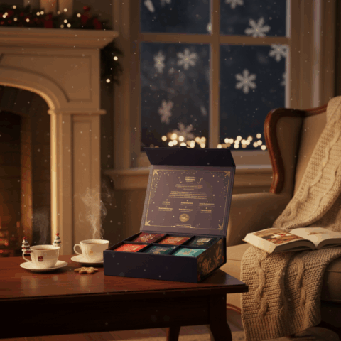 Coffret tisanes et thés merveilleux de noël bio