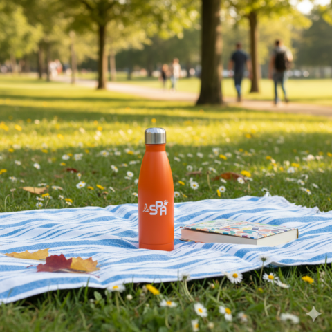 Gourde inox orange La SPA