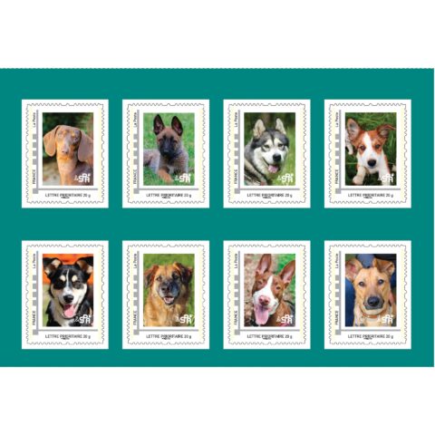 CARNET DE TIMBRES CHIENS - LA SPA