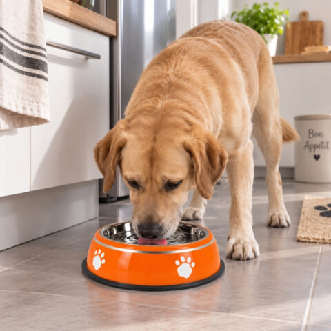 Gamelle en inox orange Taille L La SPA